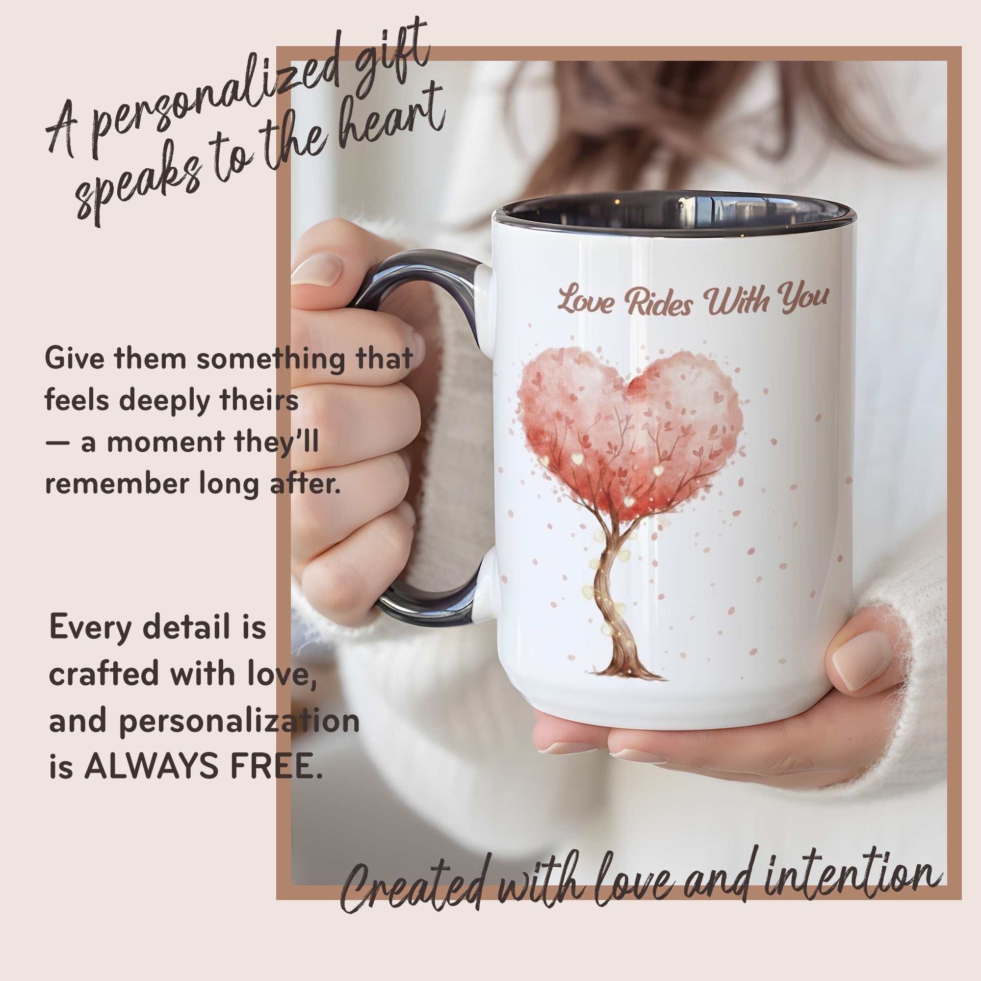 Love Grows With You Mug – Romantic Heart Tree Coffee Cup – Anniversary Gift – Couple Mug 11oz 15oz |Mug 143