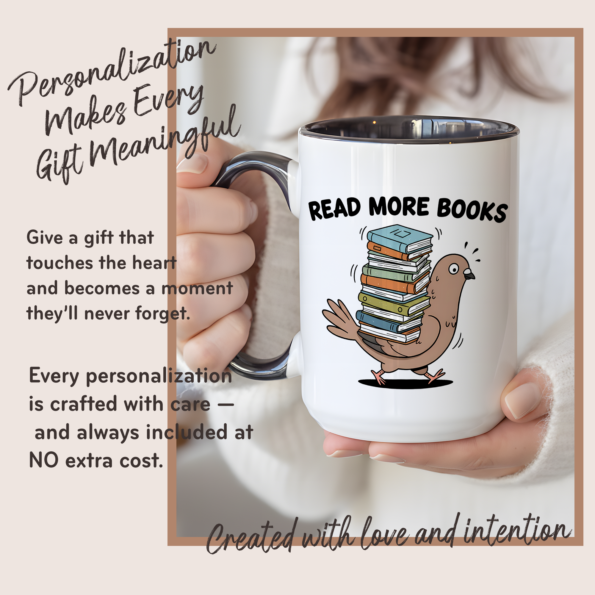 Read More Books Mug – Funny Book Lover Gift – Cute Reader Coffee Cup – 11oz 15oz Ringer Mug |Mug 124