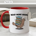 Read More Books Mug – Funny Book Lover Gift – Cute Reader Coffee Cup – 11oz 15oz Ringer Mug |Mug 124